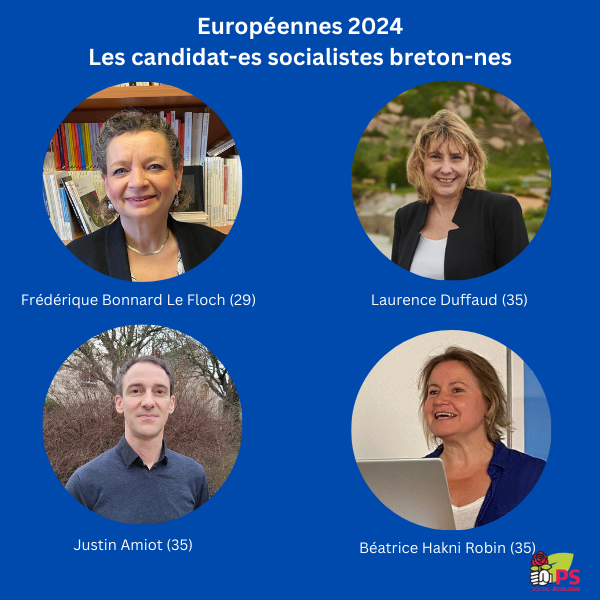 Les candidat-es socialistes breton-nes aux européennes 2024